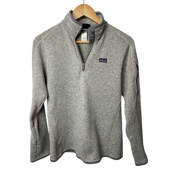 Patagonia Women's M Gray Better Sweater 1/4 Zip Fleece Pullover Jacket Outdoor - Picture 1 of 7
